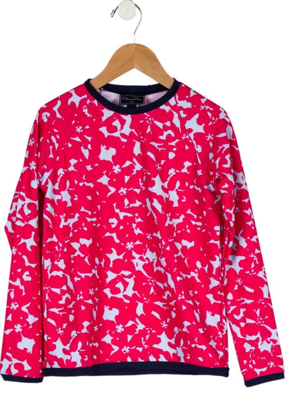 Oscar De La Renta Girls' Kids Printed Rashguard Top Age 10 Floral Swim Surf